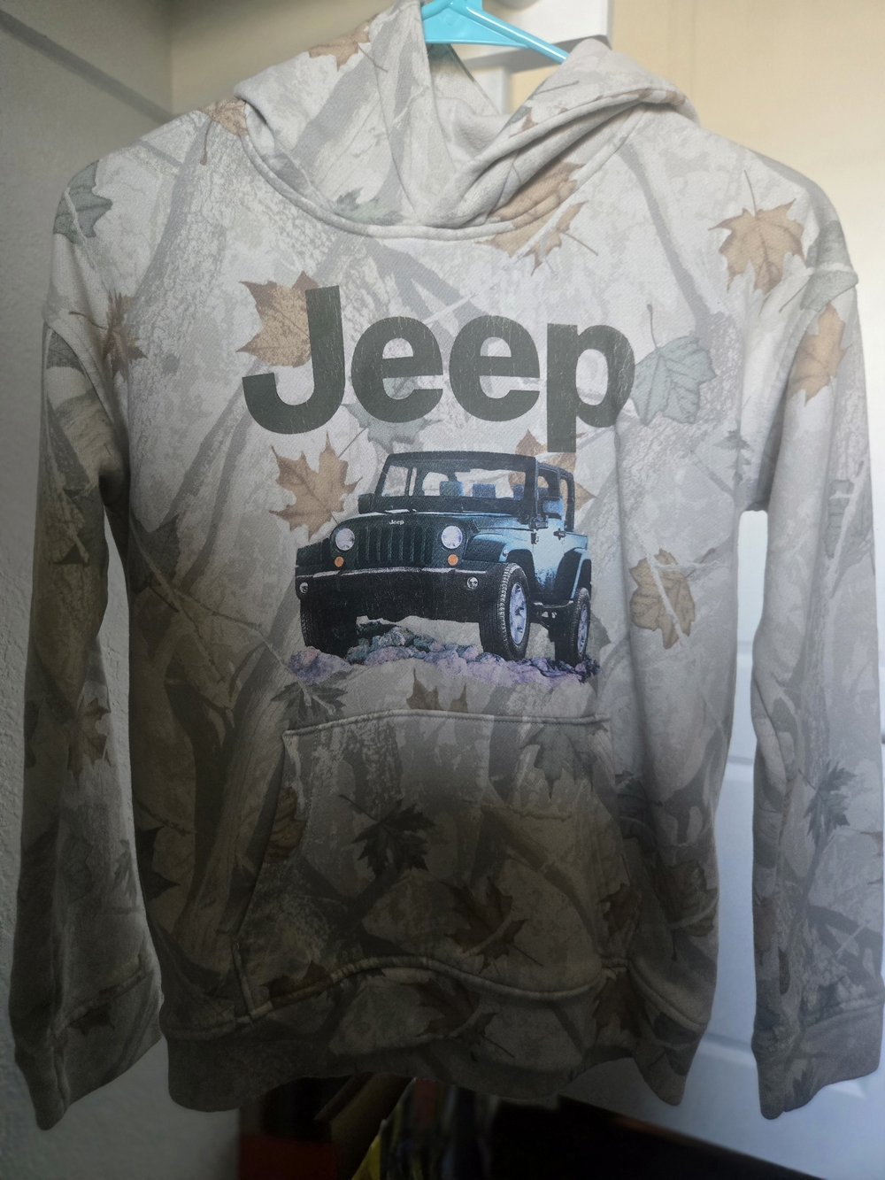 abercrombie kids Beige Camo Jeep Graphic Hoodie
